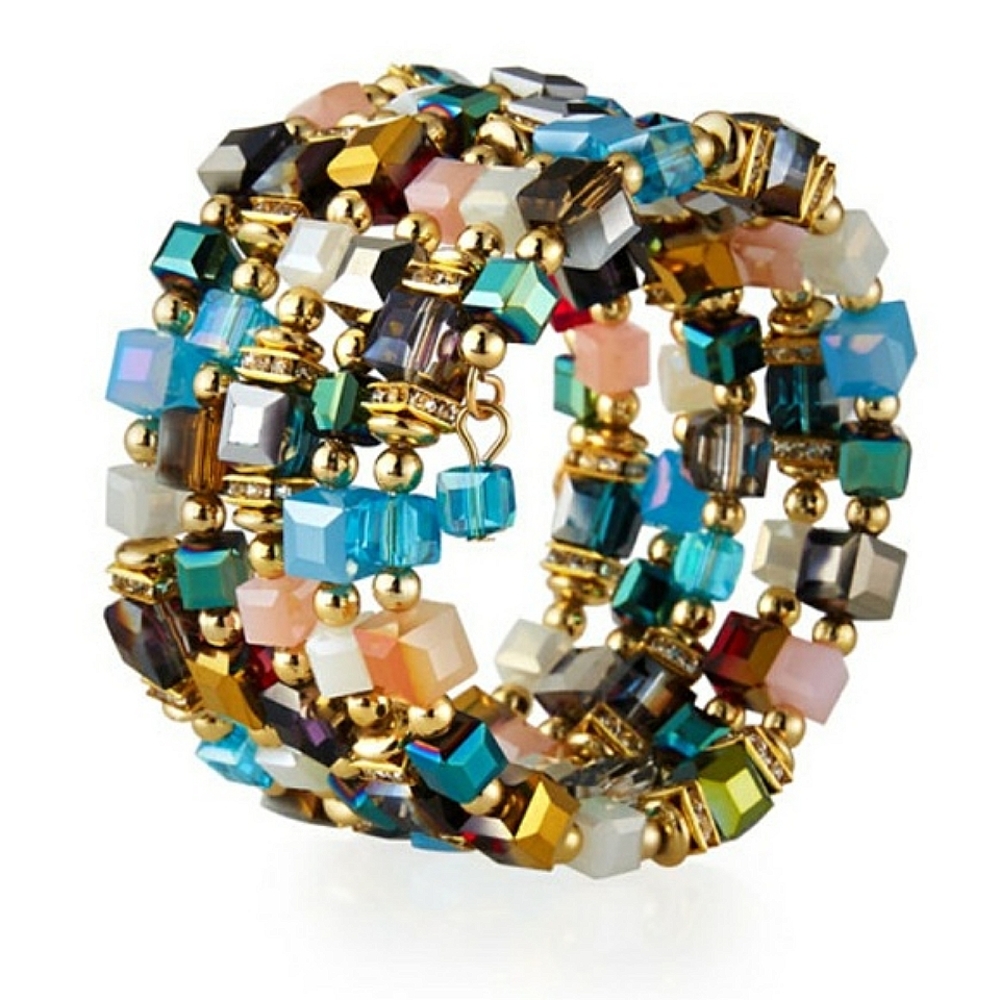 Greenbeads Multicolored🌈 Layered Wrap Bracelet - NIB - Picture 15 of 16